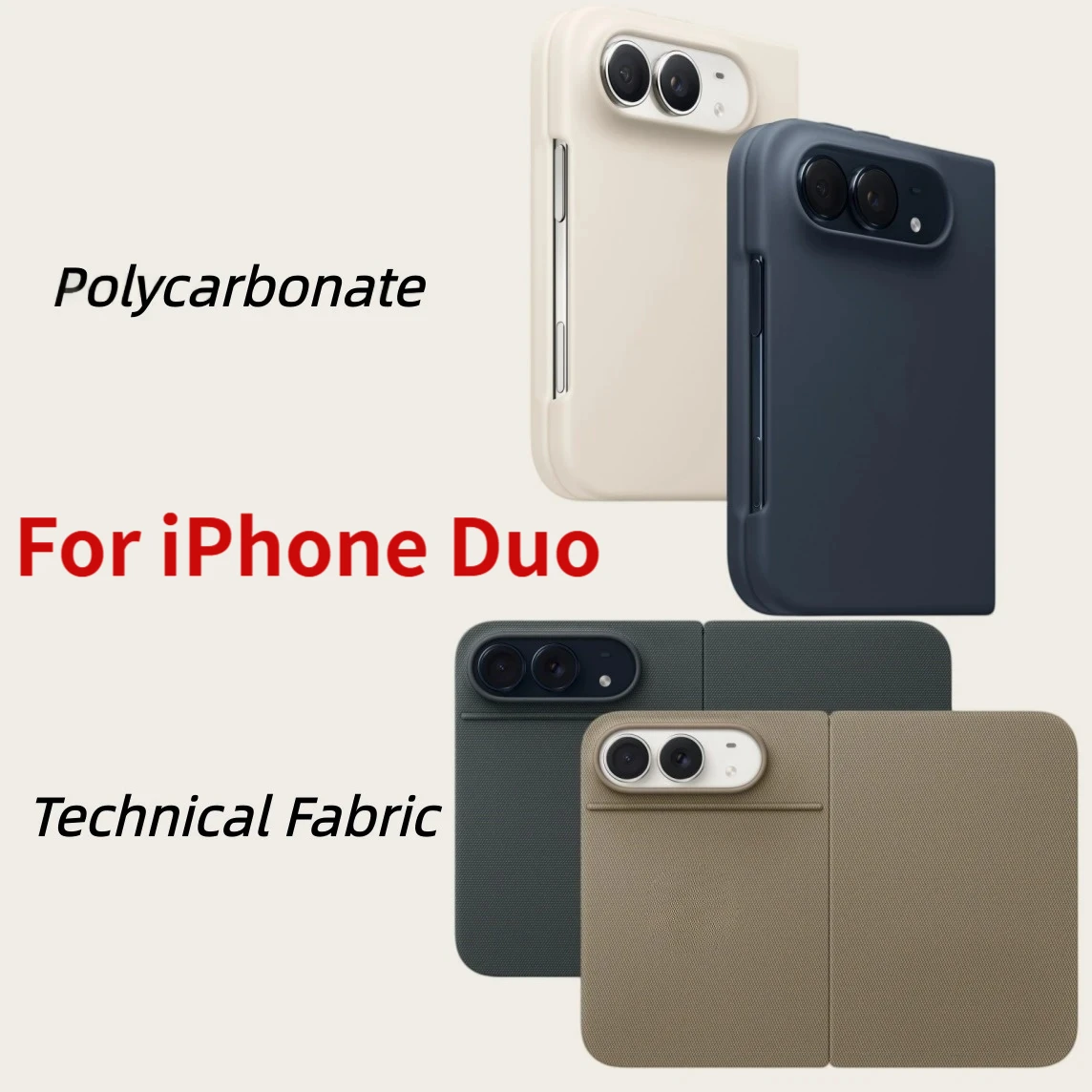 For iPhone Duo Technology fabric magnetic protective case, liquid silicone woven twill invisible bracket all-inclusive cover