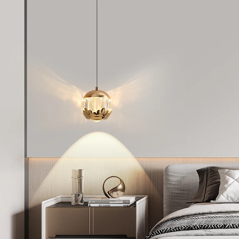 

Nordic Bedside LED Pendant Light Home Decor Chandelier Spotlight Bedroom Hanging Lamp Black Gold Modern Pendant Lamp Living Room