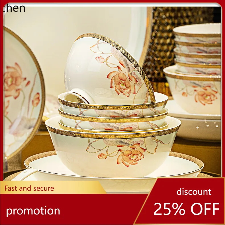 

HXL Bowl and Plate Dinnerware Gift Set for Home Use, Porcelain Bowls and Plates