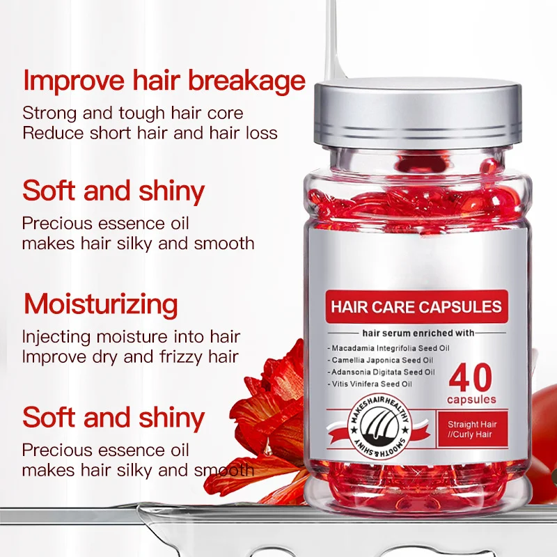 

Hair Care Essential oil capsule softens hair, prevents frizz and improves frizz