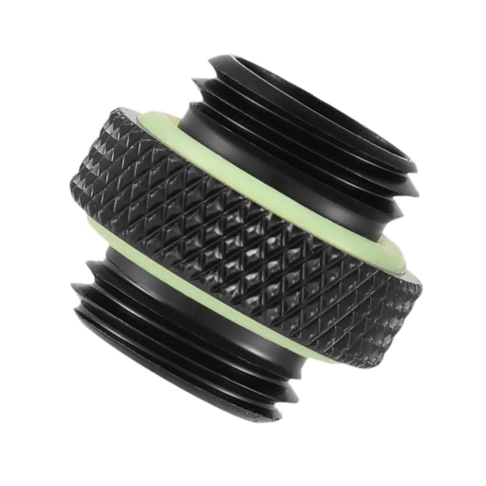 2PCS Durable G1/4 Thread Water Cooling Adapter Short Style Black Water Cooled Coupler PC Water Cooling Computer Water Cooling