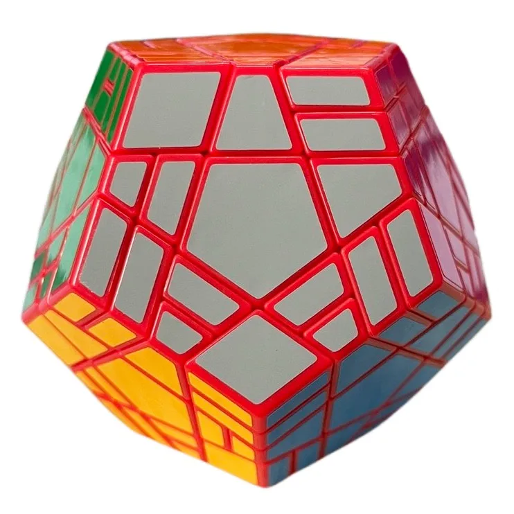 AJ Split Megaminx Magic Cube Speed Cube Strange Shape Puzzle Stickerless Cube Puzzle Toys