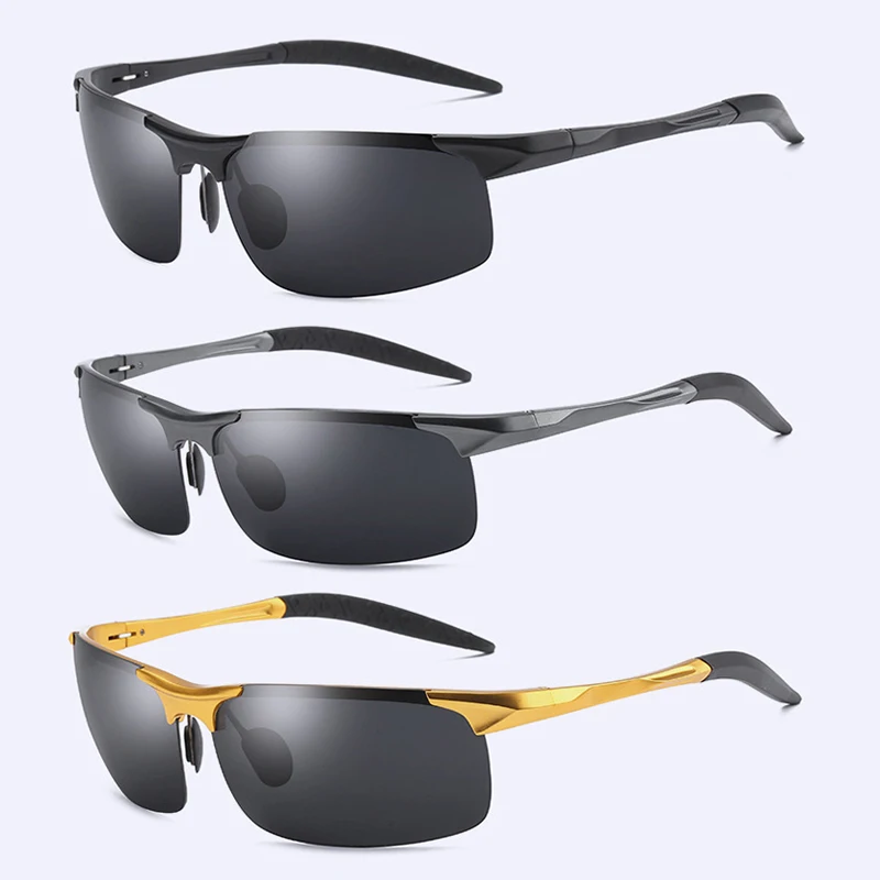 3PCS HD Polarisierte Radfahren Sport Schutzbrille Männer Im Freien Sonnenbrille Lauf Brillen Aluminium Magnesium Brille