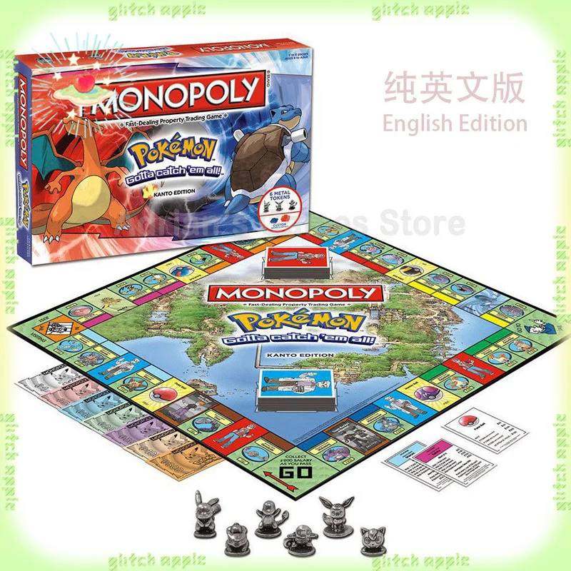

Pokemon Monopoly English Board Game Edition Featuring Pocket Monsters Casual Family Tabletop Game For Fun And Collection