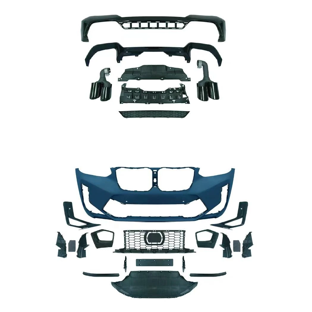 

Высококачественный комплект кузова автомобиля для X3 G01 2022 + обновление в стиле X3M, передний задний бампер, боковая юбка, внешний обвес