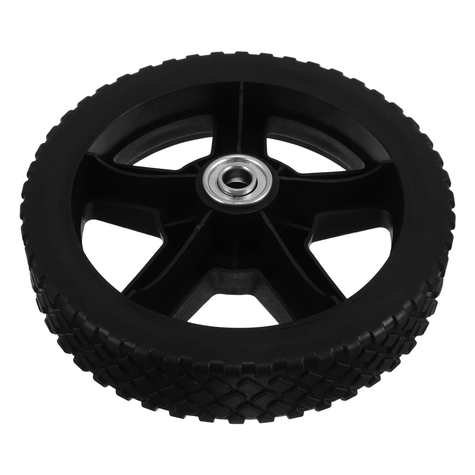 8 Inch Universal Lawn Mower Wheels Replacement for Push Mower Front Rear Deck Support Smooth Rolling on Grass Gravel Uneven