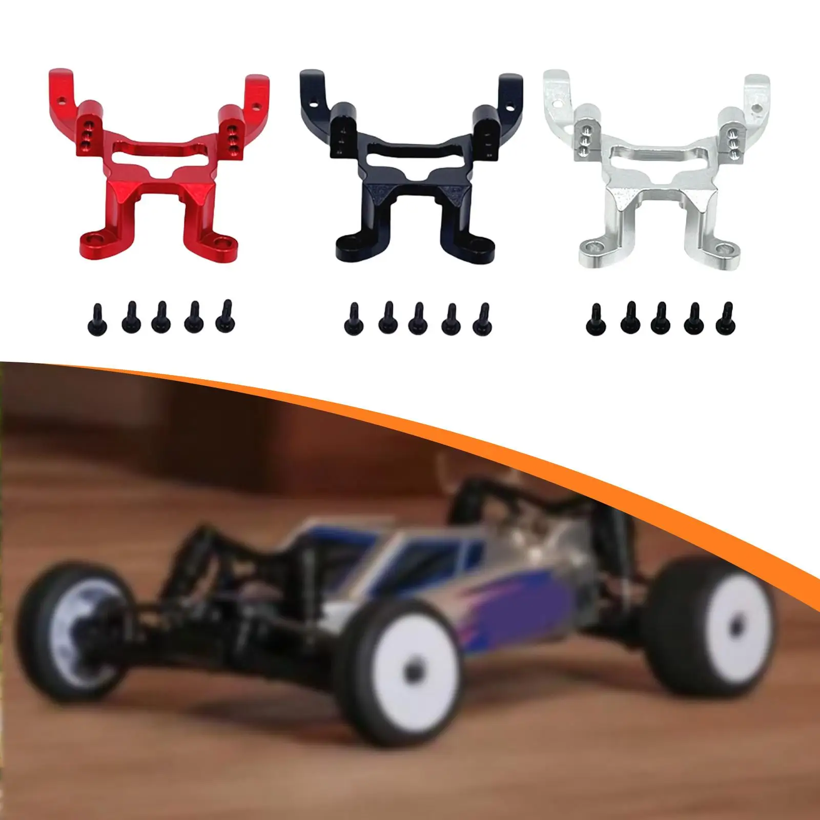 

RC Car Front Bulkhead High Performance Professional Metal Easy to Install RC Car Parts Repair Parts for 244016 1:24 RC Vehicles