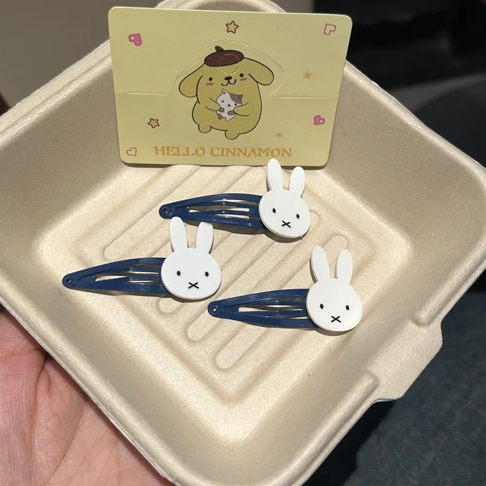 Süße Miffy Kawaii Cartoon Haargummi Haarnadel Süße Pony Clip Seitenclip Mädchen Geburtstag Weihnachtsgeschenk – Detail 3