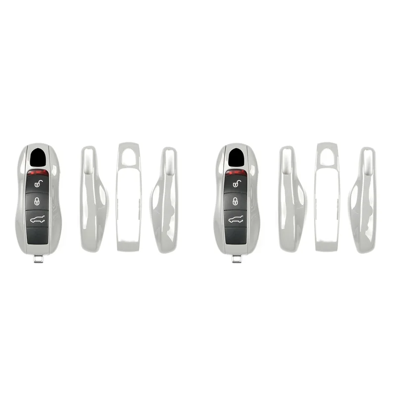 

2X Key Case Cover Shell For 718 911 Panamera Cayenne Macan Boxster Cayman Remote Control Fob Cover(Old Version)