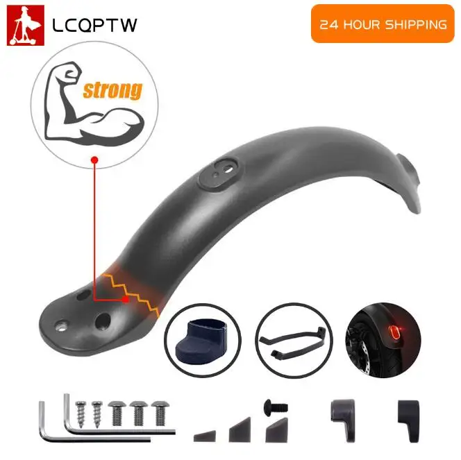 For Xiaomi Mijia M365 M187 Pro Novo Durável Paralama Scooter Elétric Pneu Respingo Fender Traseira Guarda Tail Light Support Kit