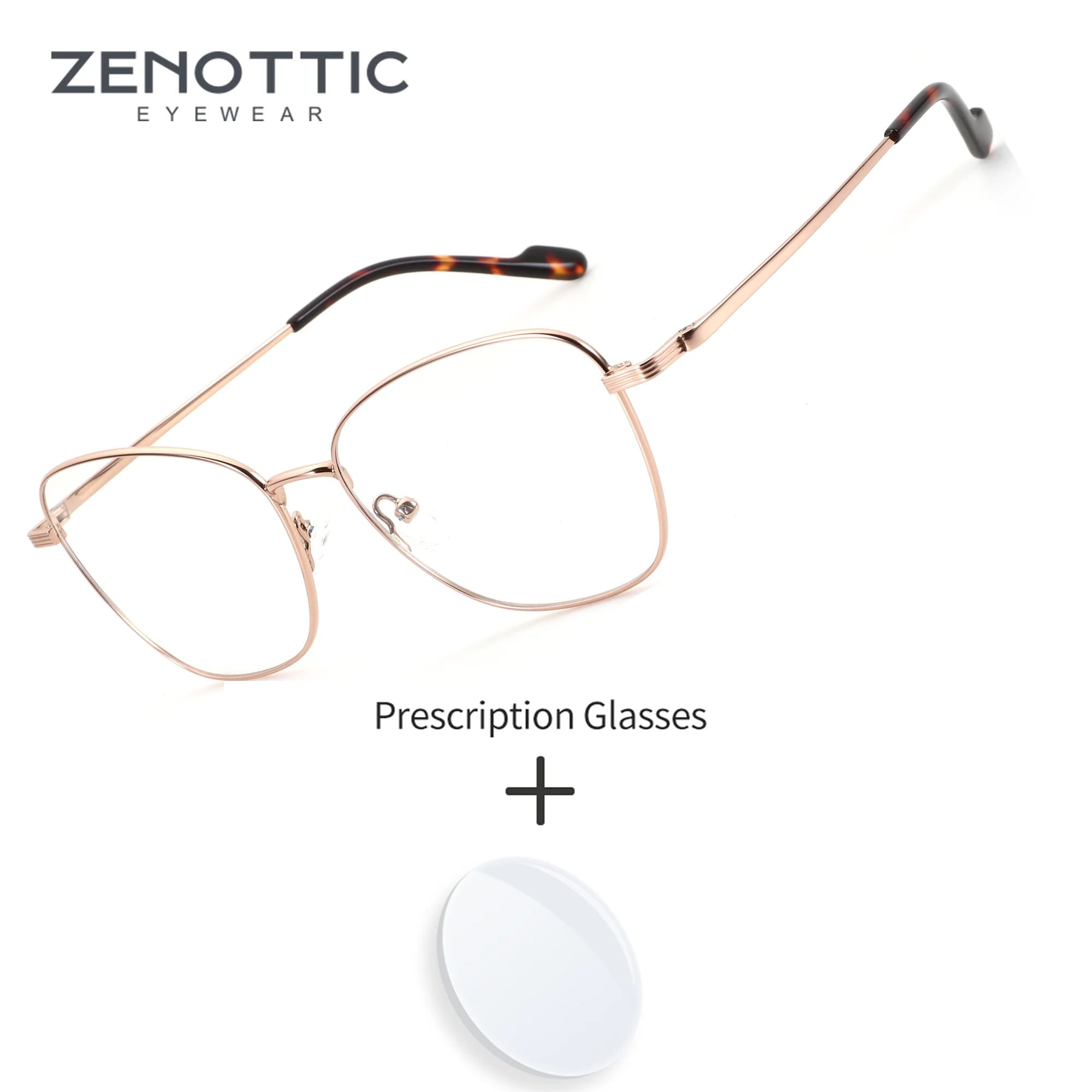 ZENOTTIC – lunettes de vue multifocales ovales en titane, taille XXL, neutres en matière de genre, progressives, anti-lumière bleue, de qualité supérieure