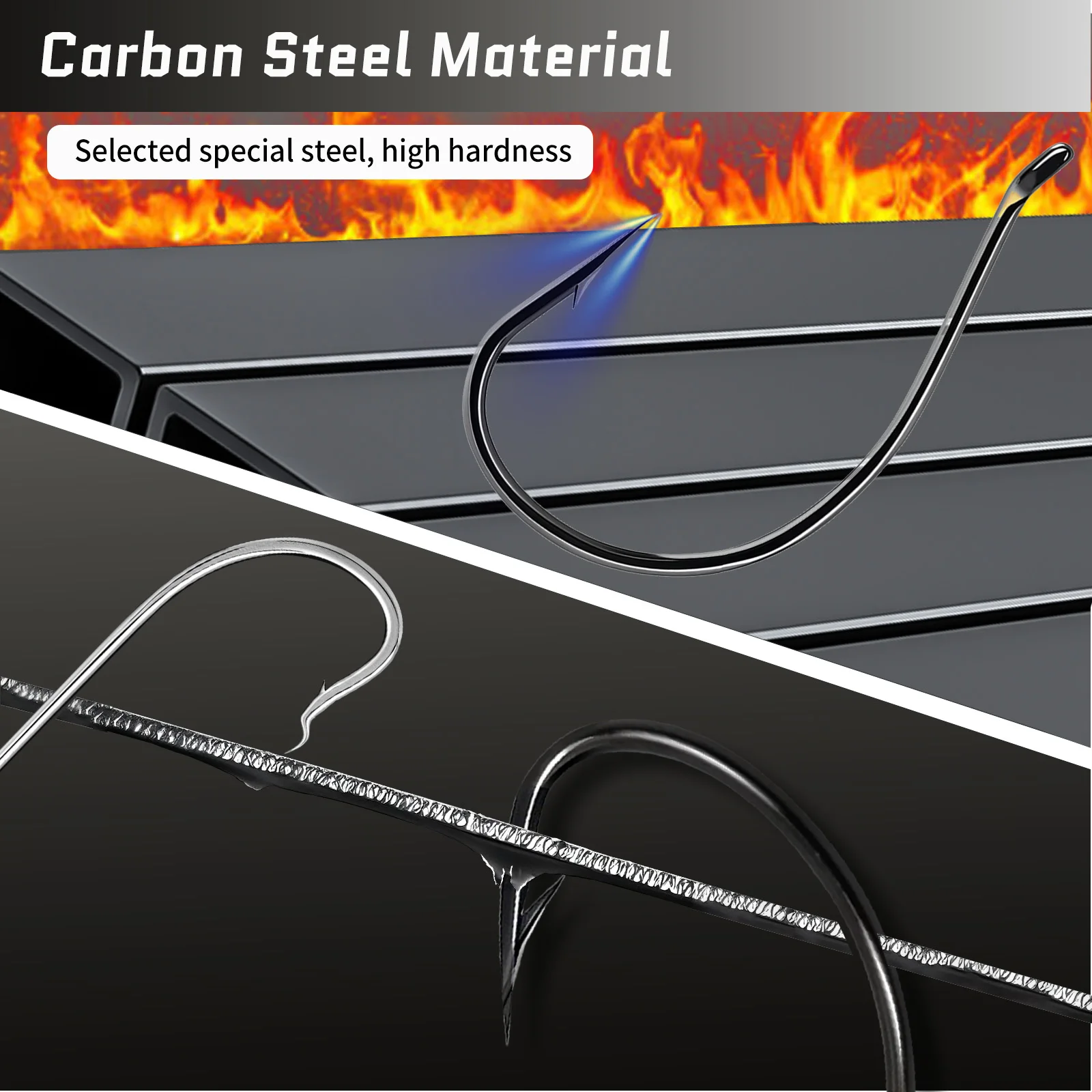 9 كجم قطرة النار هوك باس الصيد السنانير 50-200 قطعة النيكل الأسود أحمق السنانير ل قطرة النار تلاعب أحمق تلاعب المياه المالحة المياه العذبة #3