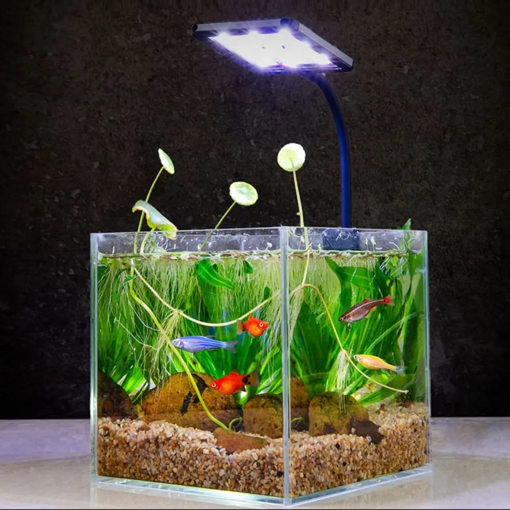 

High Brightness 360° Rotatable Aquarium LED Light Adjustable USB Fish Tank Light Waterproof Full Spectrum Lamp Landscaping