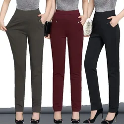 Women's High Waist Elastic Cargo Fit Pants, Lady Pencil Pants, Streetwear, Y2K Clothing, Traf Official Store Sets, Autumn Clothe
