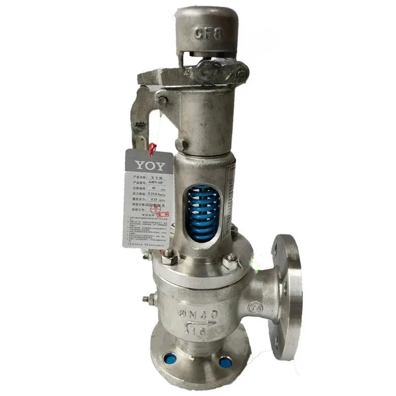 Steam safety valve A48Y/H-16PDN59DN40 stainless steel corrosive spring type with wrench