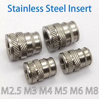 M2.5 M3 M4 M5 M6 M8 Threaded Insert Nut Stainless Steel Heat Set Hot Melt Injection Molding Embedment Metal Nut For 3d Printer