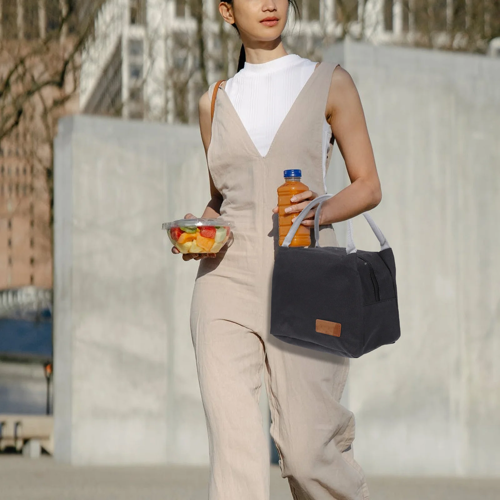 

1Pcs Black Multipurpose Insulated Lunch Bag Heavy Duty Thermal Tote Lightweight Portable for Outdoor Picnic Fishing Travel Food