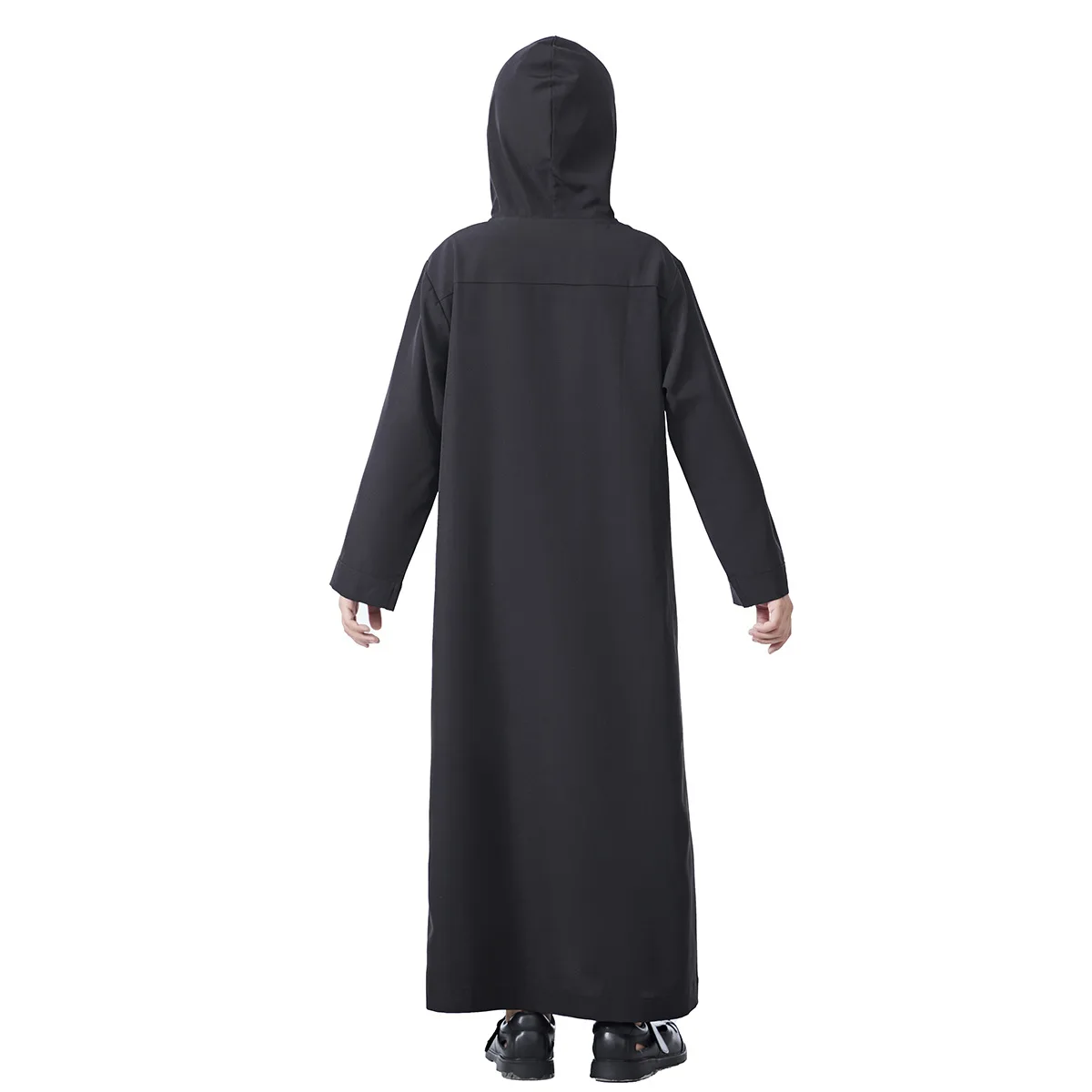 Ramadan Boys Jubba Thobe Muslim Hooded Abaya Middle East Arab Kaftan Long Sleeve Robe Dubai Islam Clothing Child Long Dress Gown