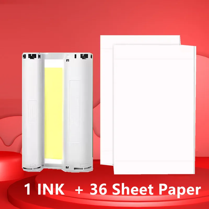 6 inch Color Ink and 3inch Paper Set For Canon Selphy Photo Printer CP1200 CP1300 CP910 CP900 KC 108P KC108P Cartridge