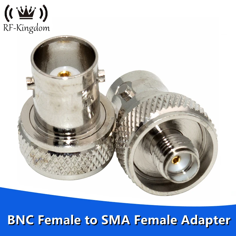 SMA Female To BNC Female Adapter Walkie Talkie Connector SMA to BNC For Two Way Radio BaoFeng UV-5R FD-880 Nickel Plated