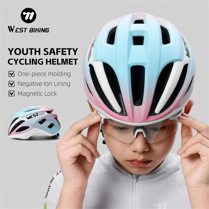 

Детский велосипедный шлем WEST BIKING, интегрированный сверхлегкий молодежный защитный шлем, детский спортивный велосипедный шлем MTB, скейтбординг, катание на коньках