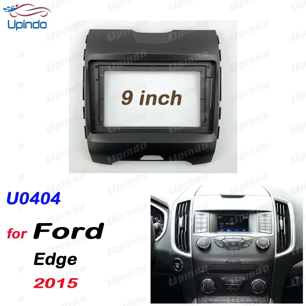 

For Ford Edge 2015+ 2 Din 9 Inch Fascia Panel Frame Car Radio Stereo Dash Kit ABS+PC Plastic Trim for Android Navigation