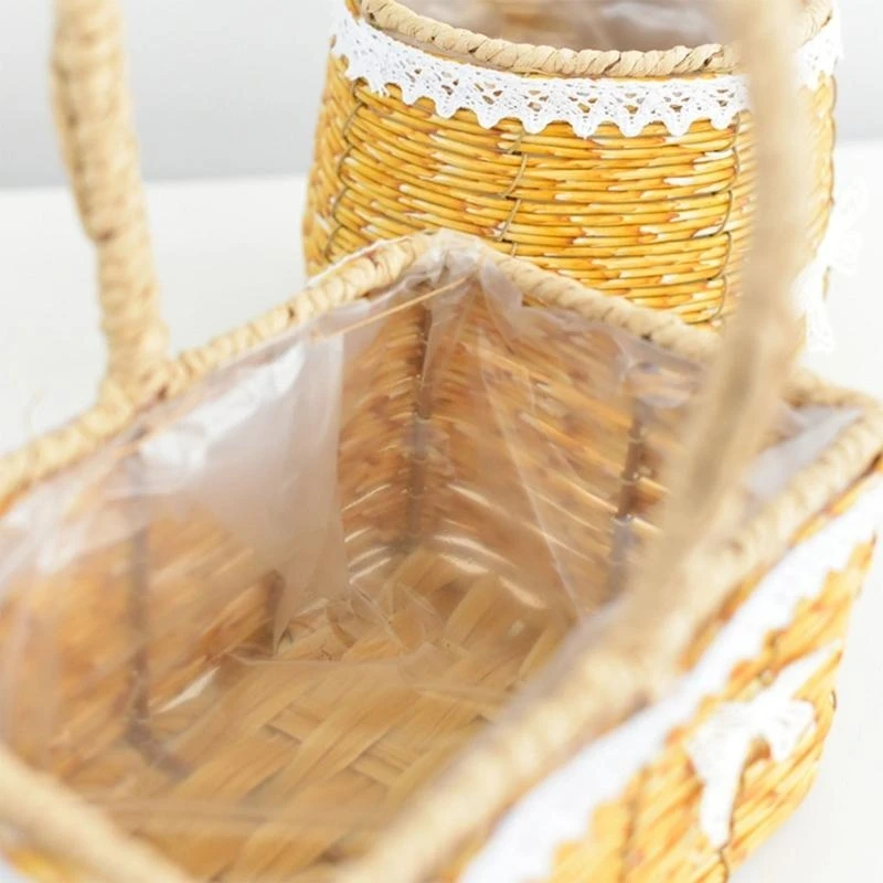 

Корзина для цветов с ручкой, декоративный держатель для организации, высокое качество