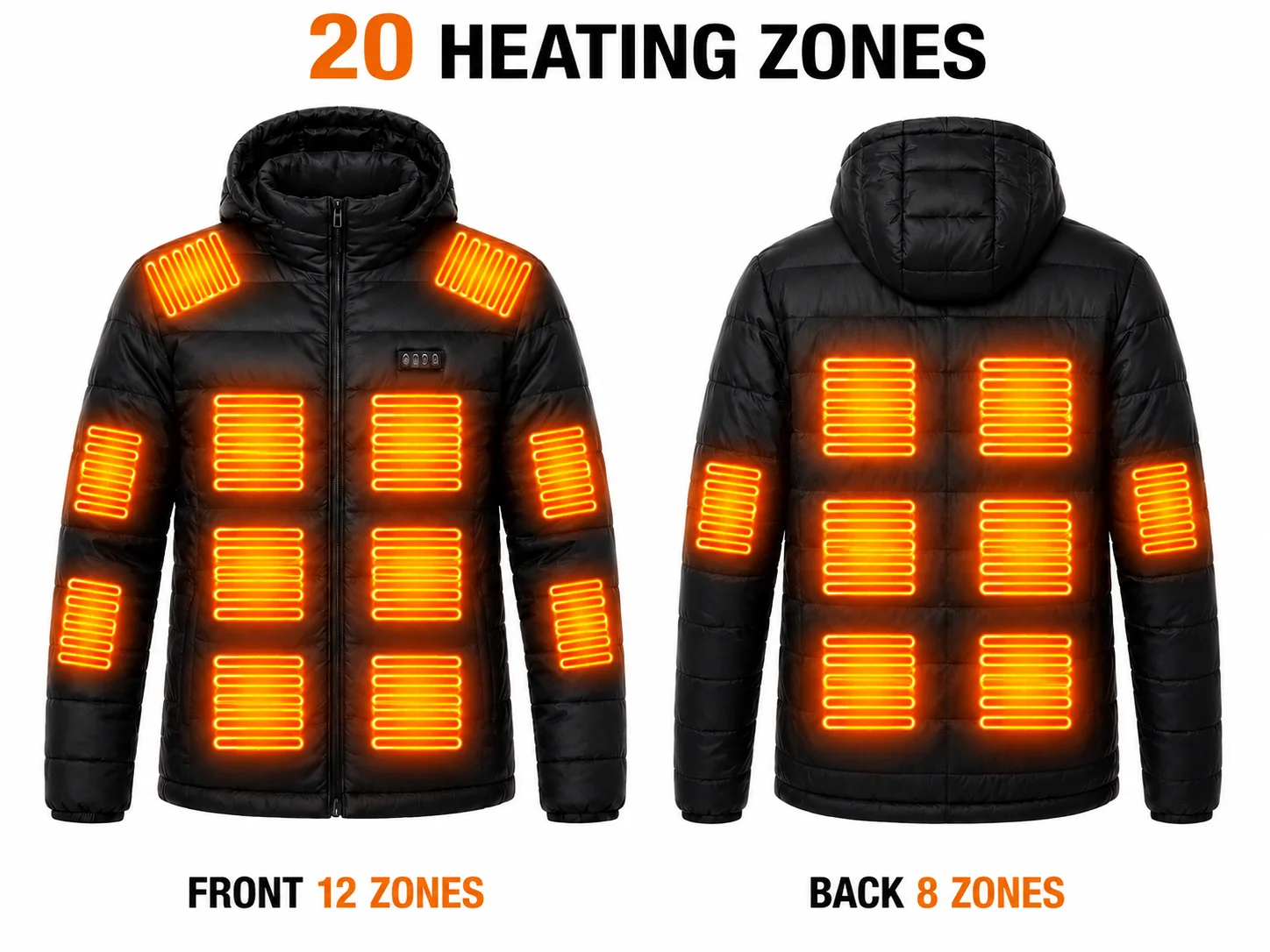Power Outdoor - Jaqueta Térmica de 20 Zonas, Casaco