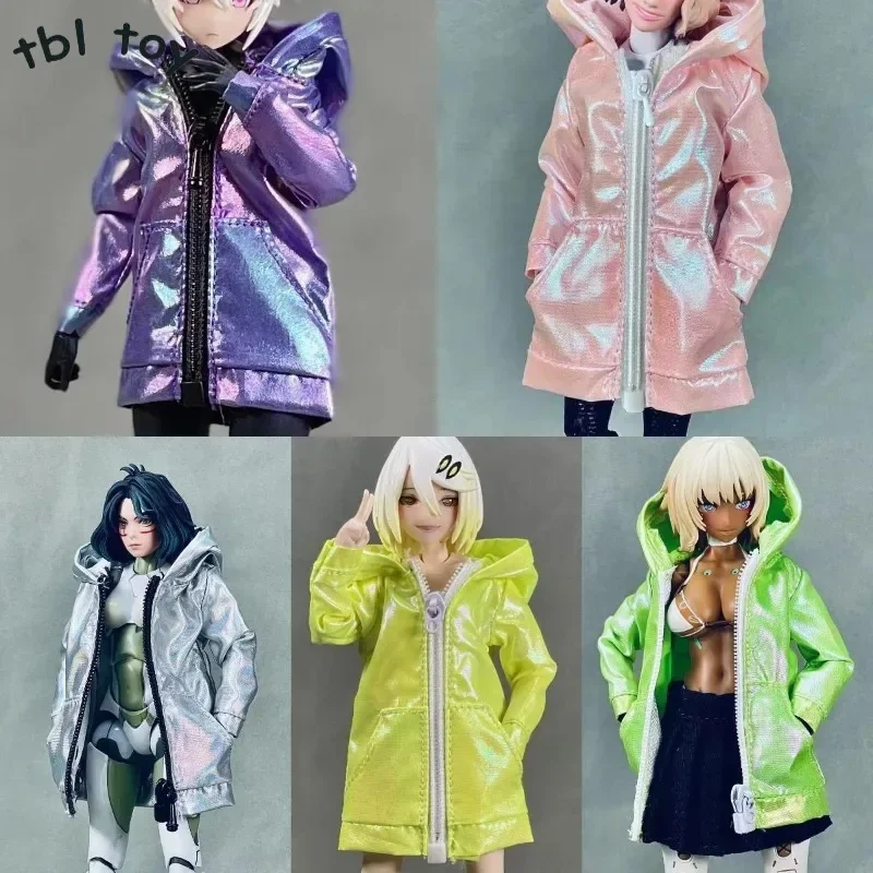 Romankey 1/12 Scale Female Soldier Fluorescence Sun Protection Shirt Zipper Coat Clothes for 6inch Action Figures Body Dolls