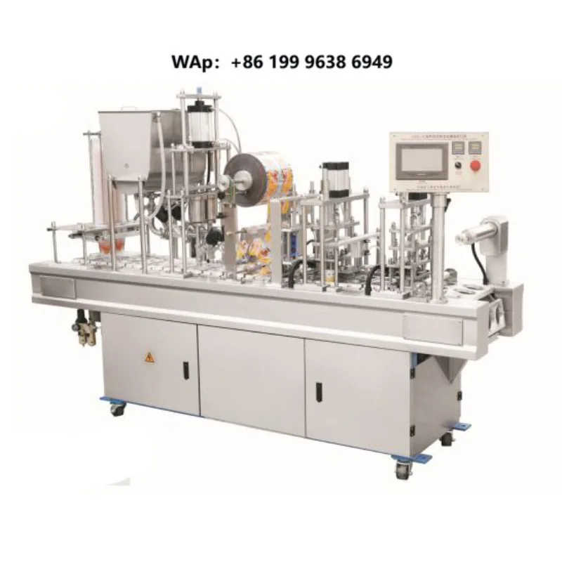190524M Automatic Semi-pneumatic Filling Machine and Sealing Machine Water Cup Filling and Sealing Machine