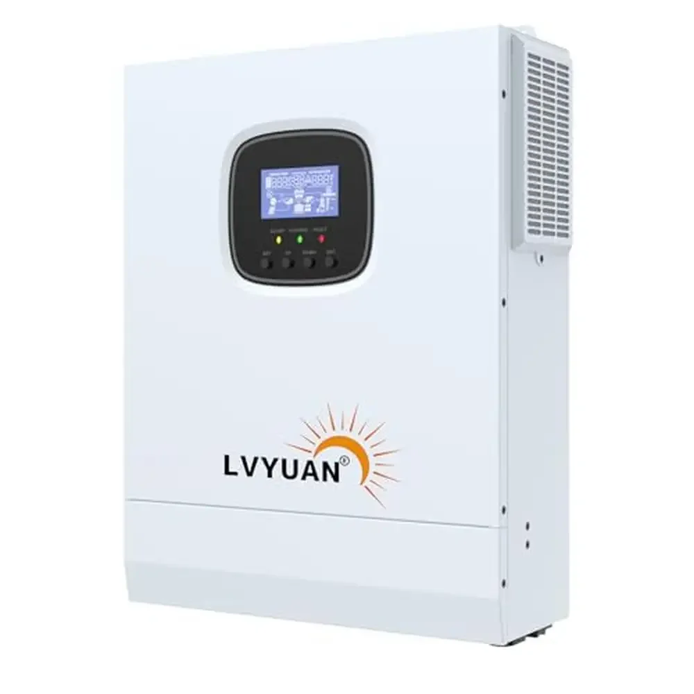 3000W Solar Charger Inverter 24V Pure Sine Wave Off-Grid with 60A MPPT Controller UPS PV Mains Hybrid LCD LED Lithium Compatible