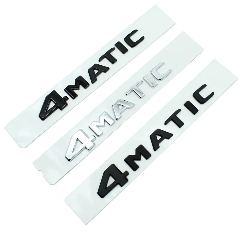 3D ABS 4 Matic Logo 4MATIC Emblem Letters Car Trunk Badge For Mercedes AMG C E ML GLC GLK CLA W204 W205 W212 4 MATIC Sticker