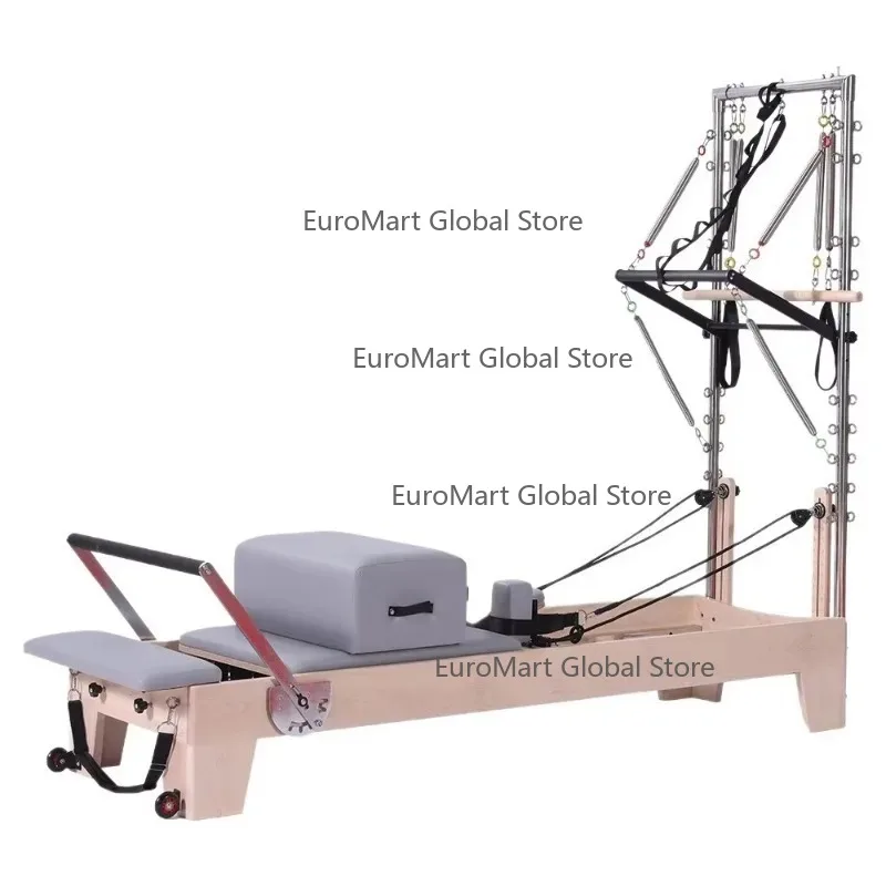 

Pilates Bed Reformer Set Wholesale Oak Wood Core Bed for Yoga Balance Coordination Training Fitness