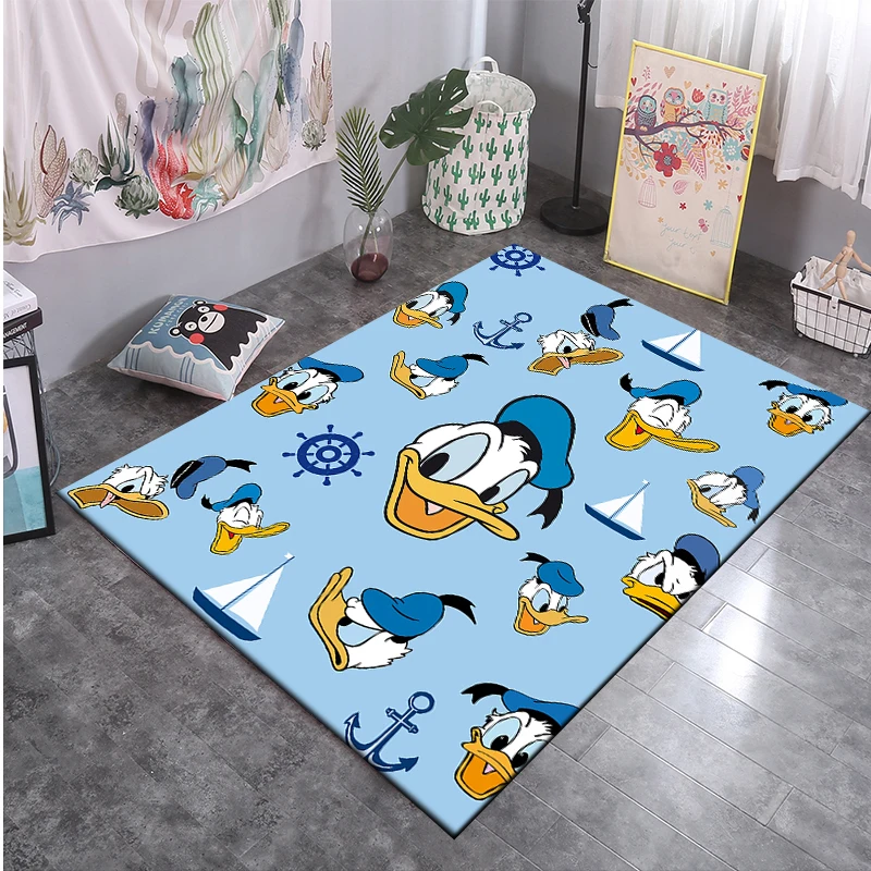 Donald Duck Disney Pattern Area Rug Carpet for Home Living Room Bedroom Sofa Doormat Kids Game Play Decoration Non-slip Mat Gift