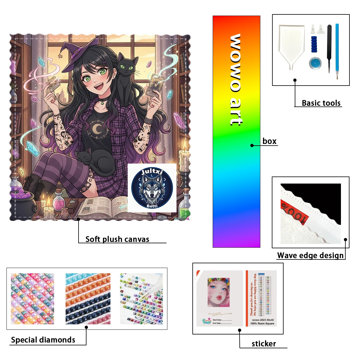 

【Betti_ Diamond Art】Девочка и лаборатория AB Rhinestone FD Rhinestone Perfect Resin Diamond