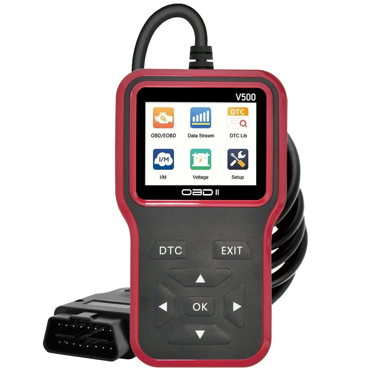 Car OBD2 Scanner Diagnostic Tool Code Reader, Car Voltage Tester Engine Fault Code Scanner, Charging Tester Diagnostic Tool V500