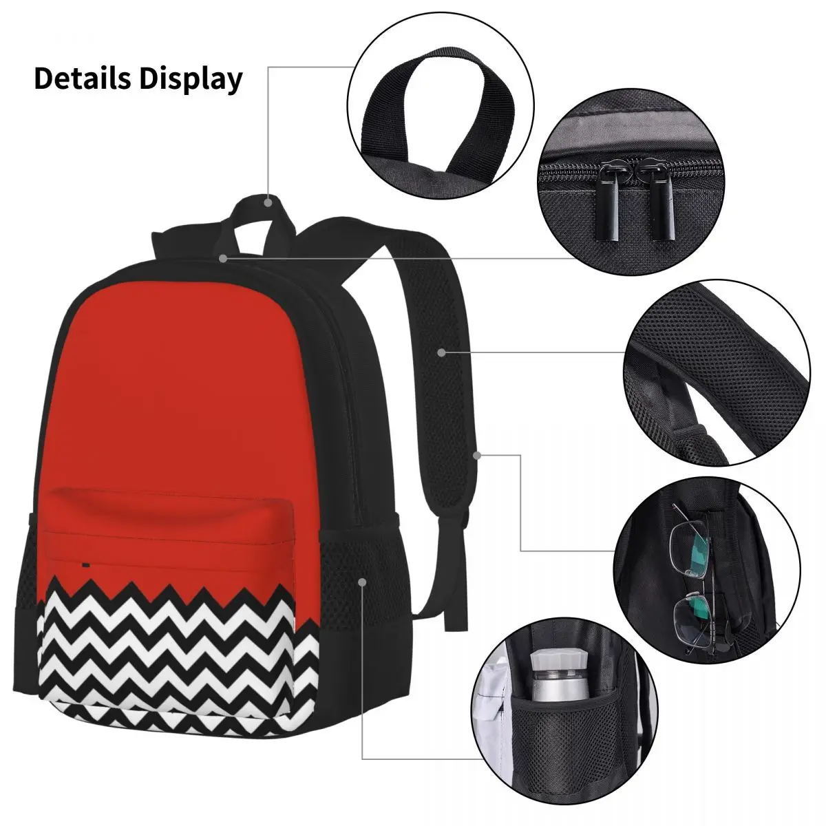 Schwarze Lodge (Twin Peaks) inspirierte grafische Rucksäcke Bücher tasche Schüler Schult aschen Kinder Rucksack Lunch Bag Stift Tasche dreiteiliges Set