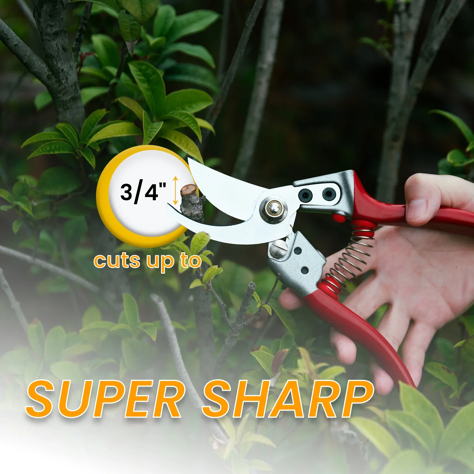 Pruner Bypass Scissors Tree Trimmers Secateurs Powerful Professional Sharp Gardening Branch Shear Garden Pruning Hand Tools 2024