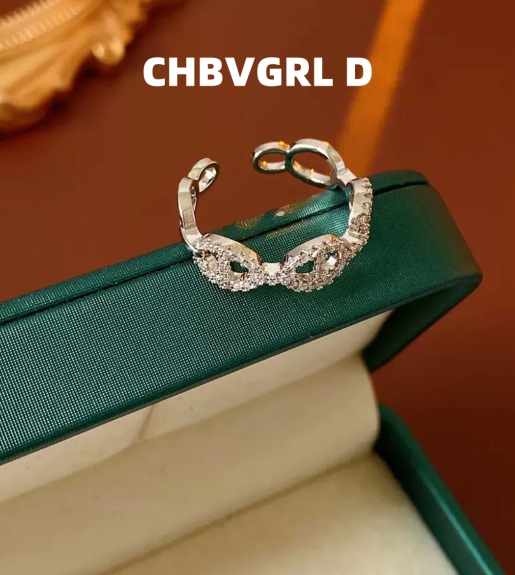

[Special] Zircon open ring, luxurious and high-end, ring finger ring, fashionable and individual, cold-style accessories
