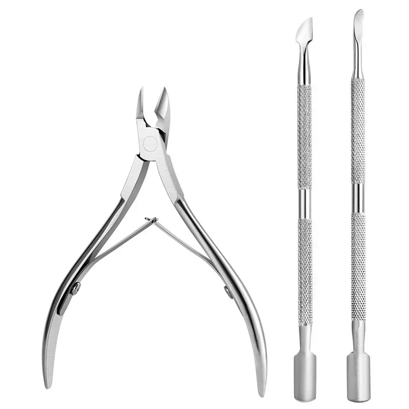 Coupe-ongles professionnel en acier inoxydable, 6/5 pièces/ensemble, ciseaux, continents pers, multifonction, poussoir, dissolvant, soins des ongles, kits de manucure