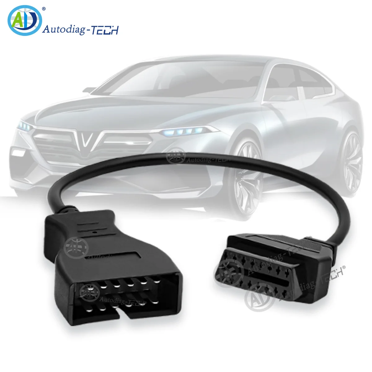 

OBD1 to OBD2 Adapter Fit for GM 12Pin Obd1 to Obd2 16 Pin Connector,Compatible with GM Vehicle 12 pin Diagnostic Scanner Cable