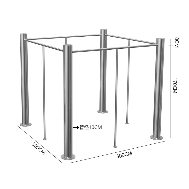 Clothing store display rack Stainless steel clothes hanger Boys and girls clothing store Nakajima new shelves