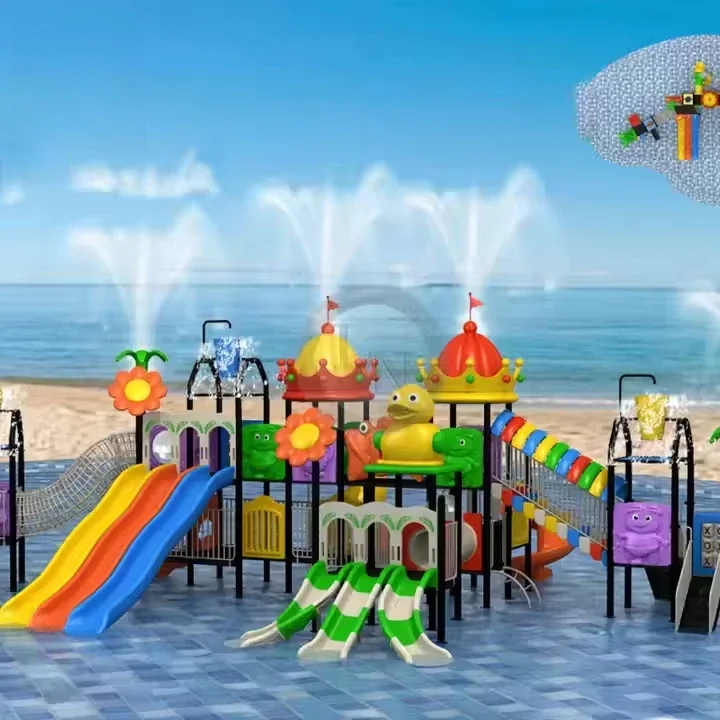 Water Play Equipment Swimming Pool Spray Water Park Playground Slide Outdoor Play for Family
