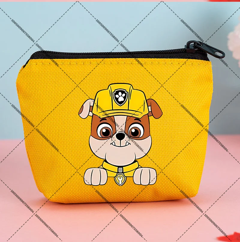Paw Patrols Card Holder Pocket Printing Square Zipper Wallet Chase Skye Coin Pack Zoro Mini Purse Cute Key Card Bag Storage Bags view 3