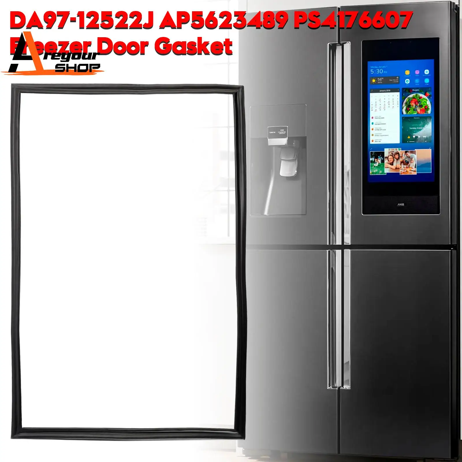 W 10436252 Gefrierschrank-Türdichtung für Maytag Kühlschrank W 10131754 W 10164041