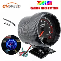 CNSPEED-tacómetro de 12V para coche, tacómetro negro Universal de 3,75 pulgadas, luz de cambio Inter de 7 colores, 0-8000 RPM, compatible con 4 6 y 8 cilindros