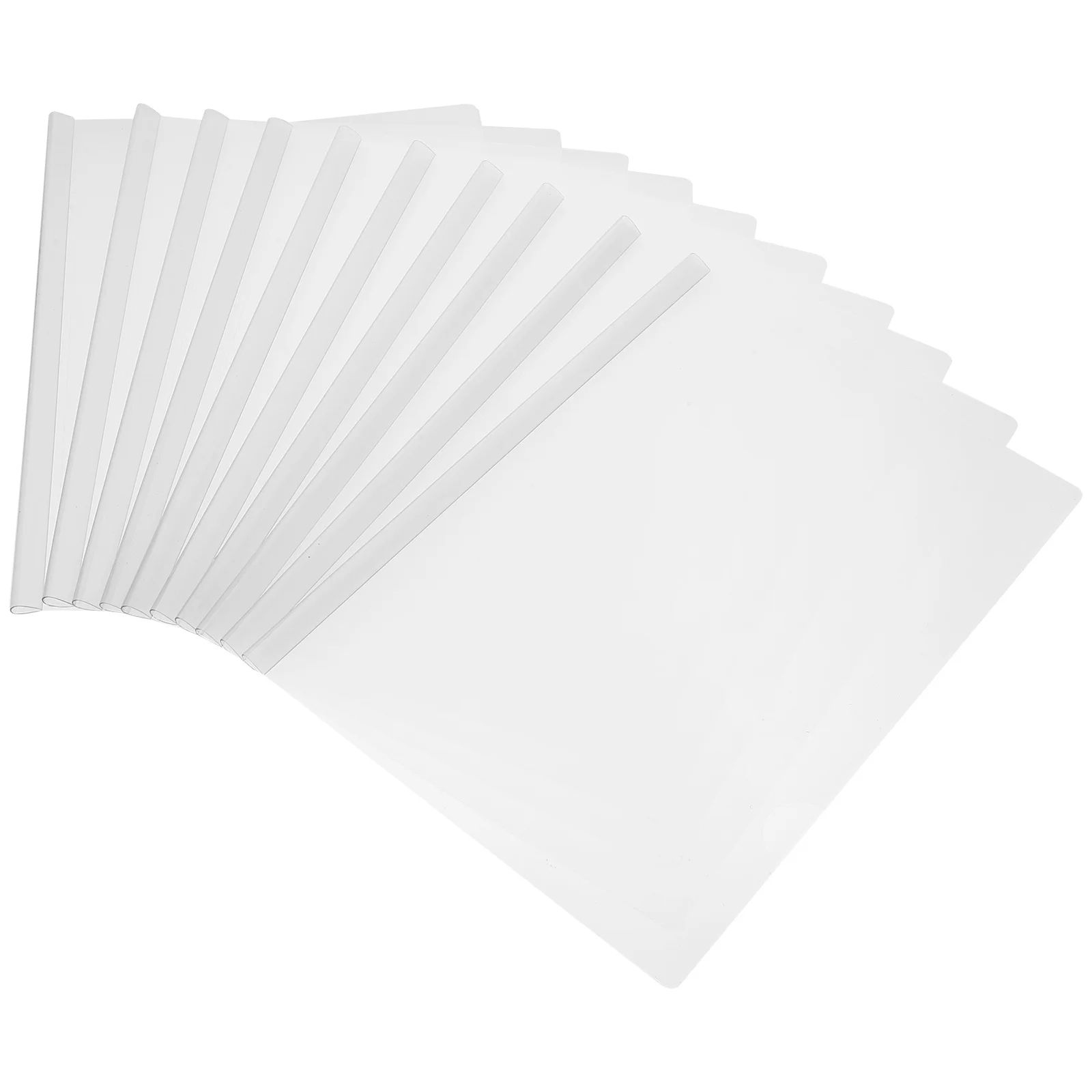 10 stuks doorzichtige map schuifbalk clips plastic documenthouders A4 rapportmap bestandsopslag klem kantoorpapier organisator