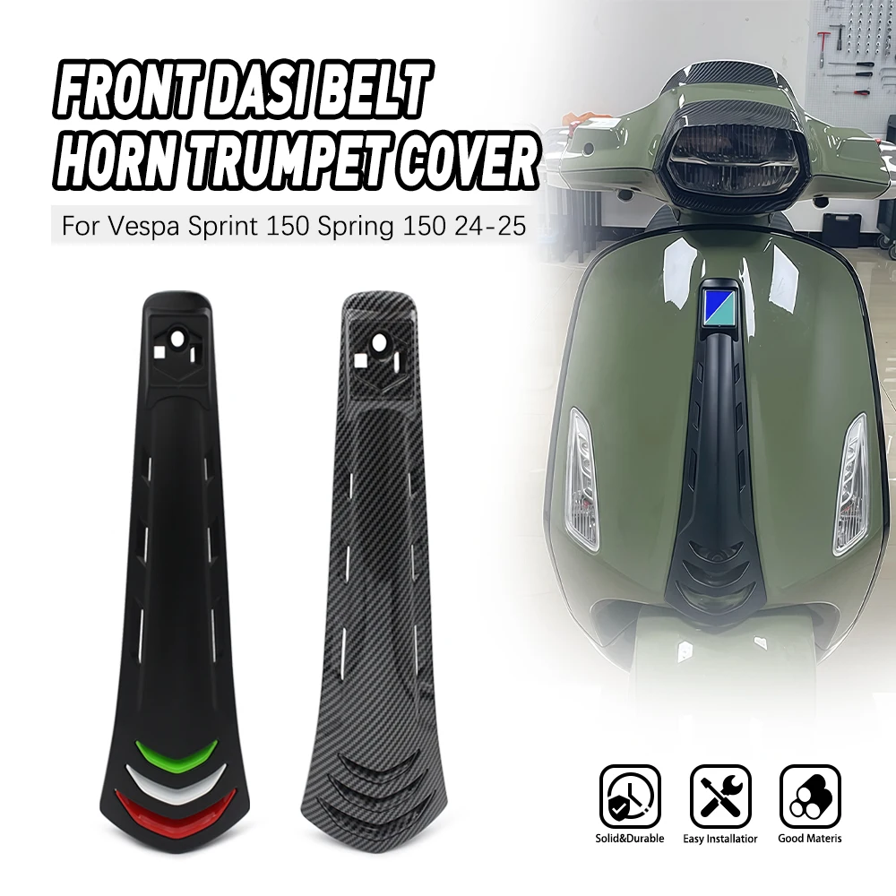 

Motorcycle Accessory ABS Plastic Black Front Horn Cover Protection Matte Black For VESPA Sprint 150 Spring Primavera 2024 2025