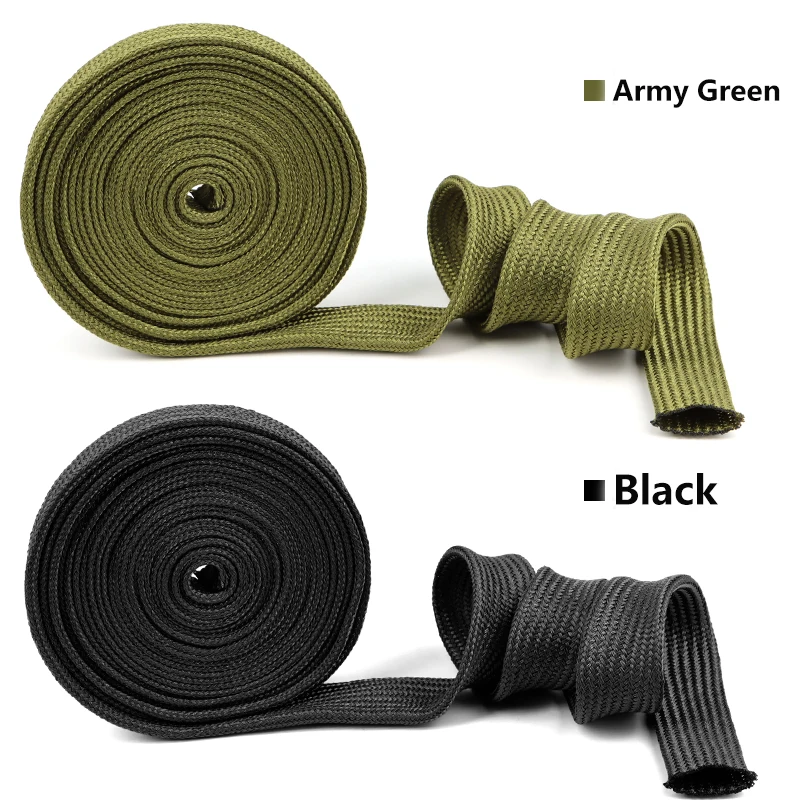 3/5m Nylon Cable Sleeve 2.5mm~60mm Tight Fit High Density Braided Insulated Gland Protection Sheath Polyamide Wire Sleeving Wrap