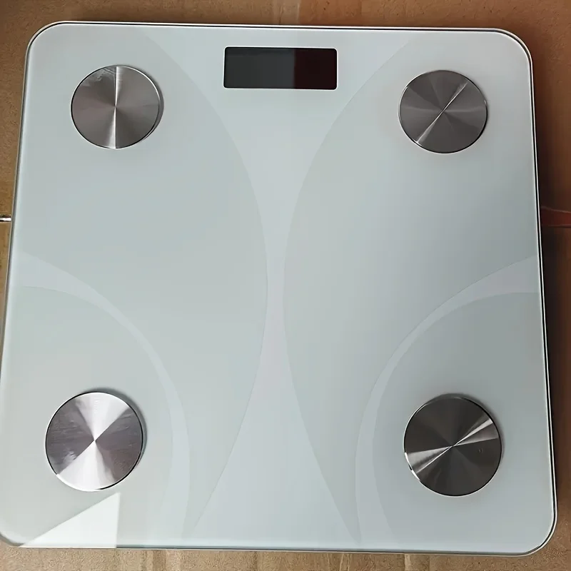 1pc Smart body composition scale with LED display and smartphone application - precise measurement of weight and fat